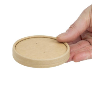 Tapas para Tazones de Sopa Kraft Microondas Reciclables 225ml y 350ml - Lote de 500 - Colpac