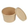 Tapas para Tazones de Sopa Kraft Microondas Reciclables 225ml y 350ml - Lote de 500 - Colpac