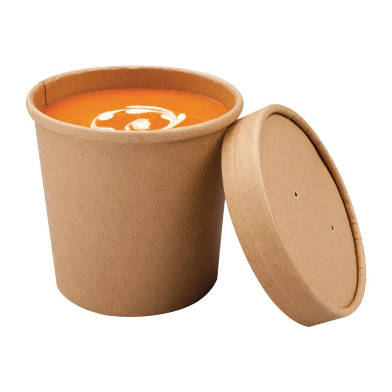 Bols Para Sopa Kraft Microondas Reciclables 350ml - Lote de 500 - Colpac