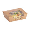 Recyclable Kraft Salad Bowls with Acetate Window - 825ml - Pack of 200 - Colpac