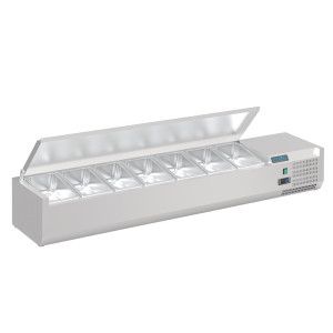 Saladette para colocar con tapa Serie G - 7 x GN 1/4 - Polar