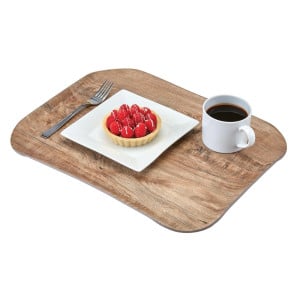 Century light olive wood effect polyester tray - 360 x 460mm - Cambro - Fourniresto