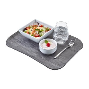 Century natural oak gray polyester tray - 360 x 460mm - Cambro - Fourniresto