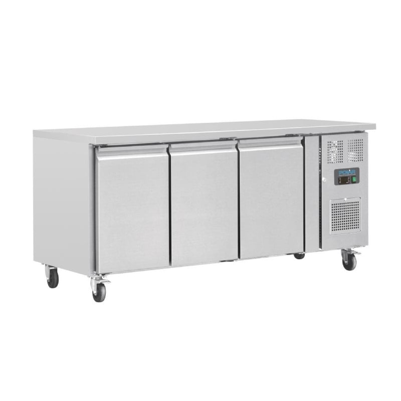 Refrigerated Table Positive 3 Doors Series U - 417L - Polar - Fourniresto