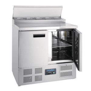 Mostrador de preparación refrigerado para pizzas y ensaladas Serie G - 254L - Polar - Fourniresto