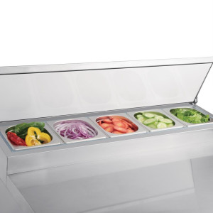 Mostrador de preparación refrigerado para pizzas y ensaladas Serie G - 254L - Polar - Fourniresto