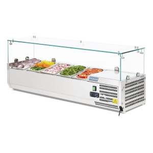 Vitrina de ingredientes refrigerada Serie G - 5 x GN 1/4 - Polar - Fourniresto