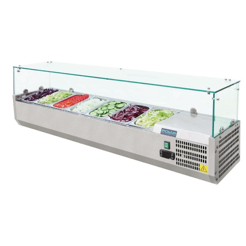 Vitrina de ingredientes refrigerada Serie G - 7X GN 1/4 - Polar - Fourniresto