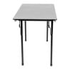 Mesa rectangular plegable gris de ABS - 1220 mm - Bolero - Fourniresto