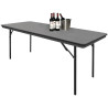 Folding Rectangular Gray ABS Table - 1830mm - Bolero - Fourniresto