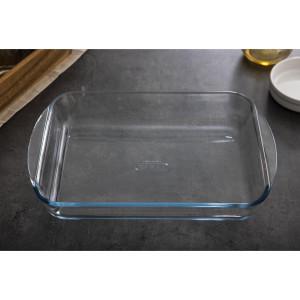 Fuente rectangular de vidrio para horno - L 350 x P 230mm - Pyrex