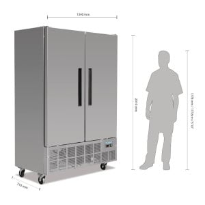 Armario refrigerado negativo de 2 puertas Serie G - 960L - Polar - Fourniresto