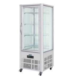 Vitrina de repostería de acero inoxidable con 1 puerta de cristal Serie G - 400L - Polar - Fourniresto