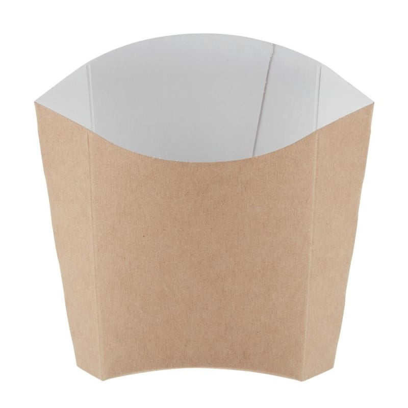 Estuches de patatas fritas medianas compostables de papel kraft - Lote de 1000 - Colpac - Fourniresto