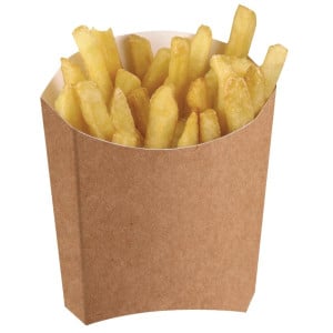 Estuches de patatas fritas medianas compostables de papel kraft - Lote de 1000 - Colpac - Fourniresto