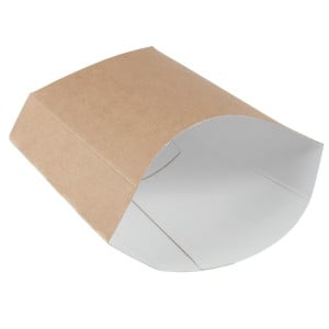 Estuches de patatas fritas medianas compostables de papel kraft - Lote de 1000 - Colpac - Fourniresto