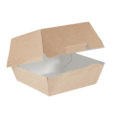 Cajas de hamburguesas Kraft compostables estándar - L 108mm - Lote de 250 - Colpac