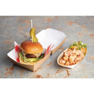 Boîtes Burger Kraft Compostables Standards - L 108mm - Lot  de 250 - Colpac