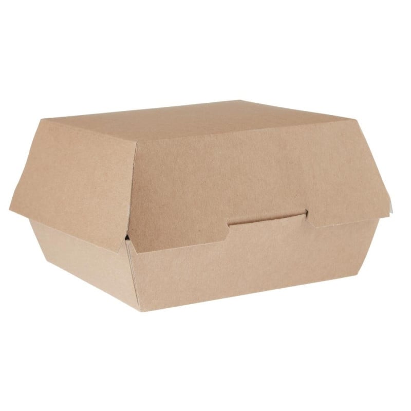 Grandes Cajas de Hamburguesas Kraft Compostables - P 135mm - Lote de 250 - Colpac