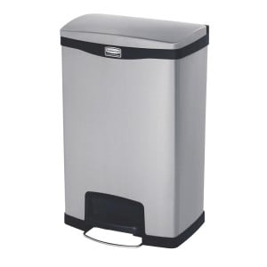 Cubo de basura con pedal frontal de acero inoxidable Slim Jim - 50L - Rubbermaid