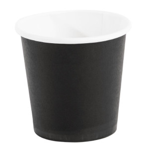 Vasos desechables de café espresso negros - 120 ml - Paquete de 1000 - Fiesta