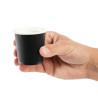 Vasos desechables de café espresso negros - 120 ml - Paquete de 1000 - Fiesta