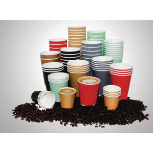 Vasos desechables de café espresso negros - 120 ml - Paquete de 1000 - Fiesta