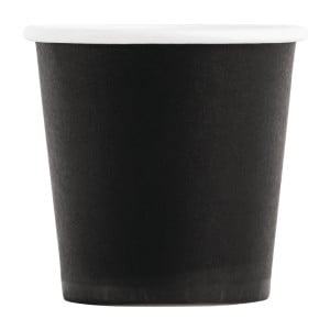 Vasos desechables de café espresso negros - 120 ml - Paquete de 50 - Fiesta