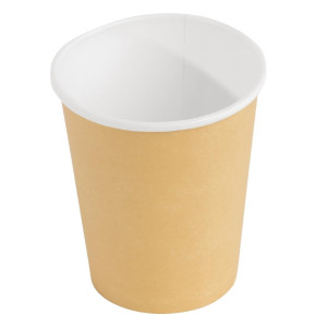 Disposable Cups for Hot Drinks Brown - 225ml - Pack of 50 - Fiesta