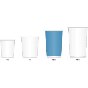 Vasos desechables para bebidas calientes marrones - 340 ml - Lote de 1000 - Fiesta