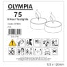 Velas de té 8 horas - Lote de 75 - Olympia - Fourniresto