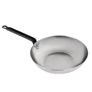 Wok de acero al carbono de 28 cm - Vogue - Fourniresto