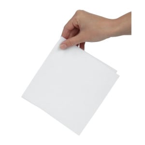 Servilletas de papel para aperitivos blancas de 1 capa 330 x 330 mm - Lote de 5000 - FourniResto