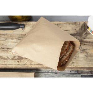 Bolsas de sándwich compostables Kraft - Paquete de 1000 - Vegware - Fourniresto