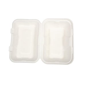 Cajas de comida de bagazo con tapa abatible - L 228mm - Paquete de 200 - Vegware