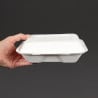 Boîtes Repas en Bagasse avec Couvercle À Charnière - L 228mm - Lot de 200 - Vegware