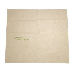 Servilletas de 1 capa de papel reciclado con dispensador 320 x 300 mm - Lote de 6000 - FourniResto