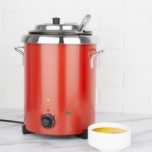 Olla de sopa roja con asas - 5,7L - Buffalo