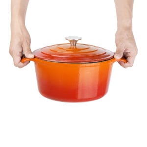 Large Round Orange Dutch Oven - 4L - Vogue