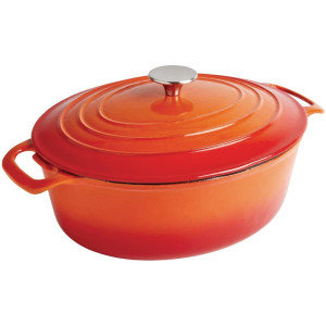 Oval Orange Casserole Dish - 5L - Vogue