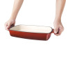 Plato de Hierro Fundido Rectangular Rojo - 2,8L - Vogue