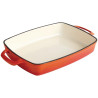 Plato de Hierro Fundido Rectangular Naranja - 2,8L - Vogue