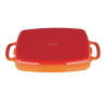 Plato de Hierro Fundido Rectangular Naranja - 2,8L - Vogue