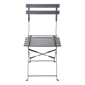 Chaises De Terrasse En Acier - Noires - Lot De 2 - Bolero - Fourniresto