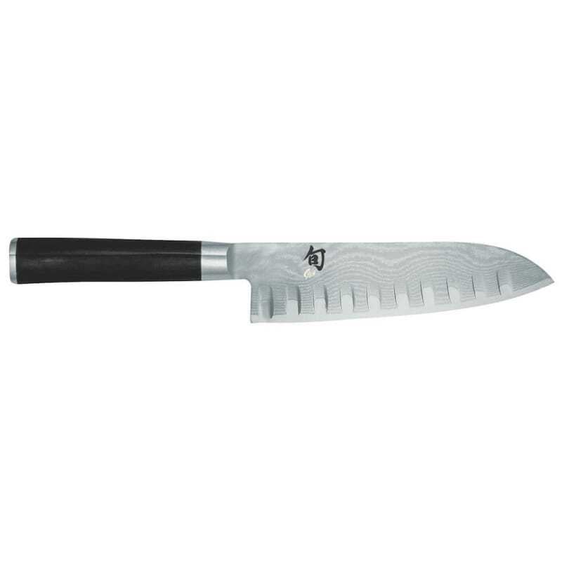 Couteau Santoku Lame Alvéolée Damas Shun 18 cm - Cuchillos Japoneses KAI