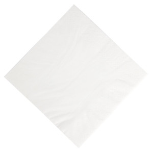 Servilletas de desayuno de papel blanco compostables - 3 capas - 400 x 400 - Paquete de 1000 - FourniResto