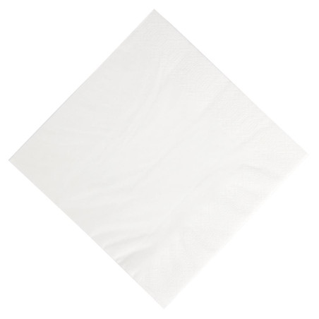 Servilletas de desayuno de papel blanco compostables - 3 capas - 400 x 400 - Paquete de 1000 - FourniResto