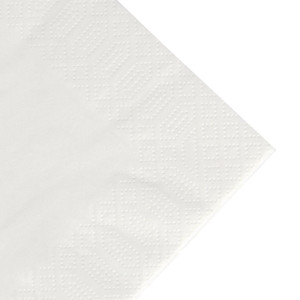 Servilletas de desayuno de papel blanco compostables - 3 capas - 400 x 400 - Paquete de 1000 - FourniResto