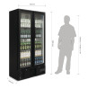 Double Hinged Door Vertical Back Bar Cooler Polar G-Series - 490L - Polar