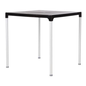 Mesa cuadrada con patas de aluminio negro 750mm - Bolero - Fourniresto